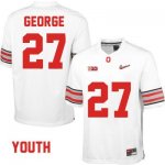 Youth NCAA Ohio State Buckeyes Eddie George #27 College Stitched Playoffs Authentic Nike White Football Jersey PM20X07VR